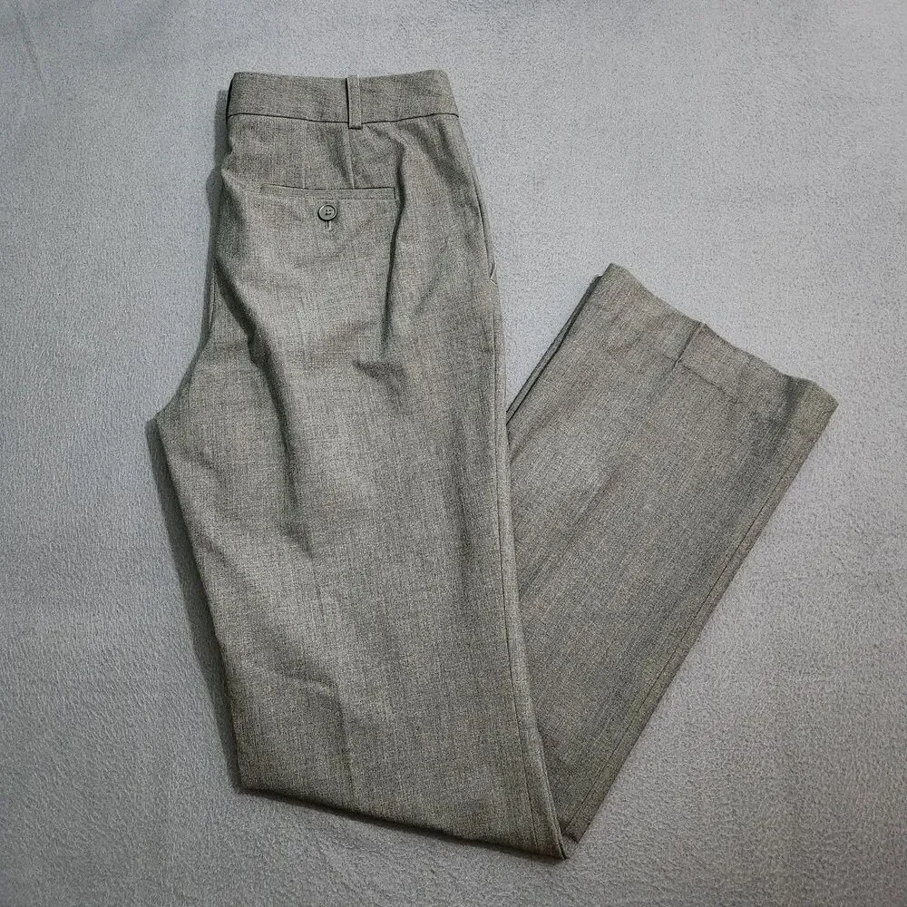 Ann Taylor LOFT Dress Pants Women 4 Gray Ann Mid Rise Straight Leg